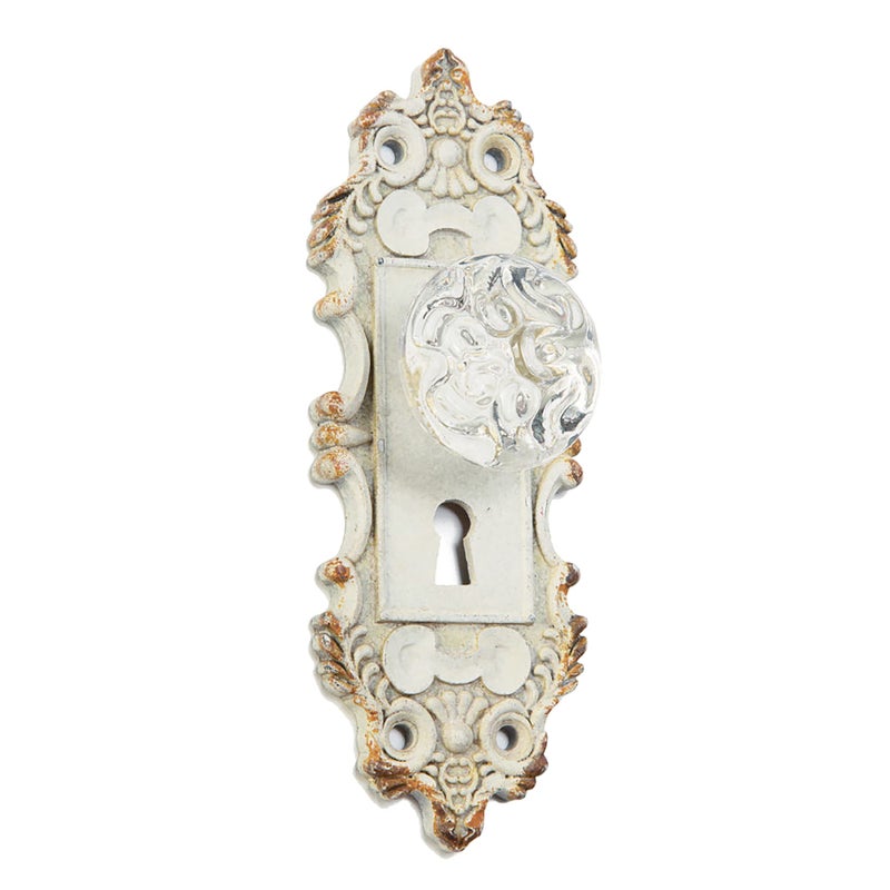 Tripar Decorative Pewter Wall Hook, Vintage Door Knob Style (White) - Image 1